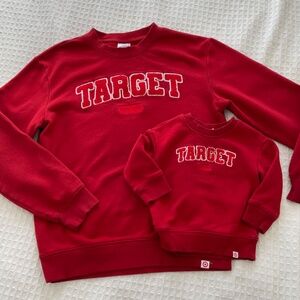 Mommy and Me Matching Target Crewnecks - Size M & 18M